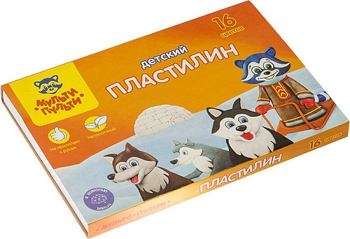 Пластилин Мульти-пульти Енот на Аляске ДП_10236 (16цв)