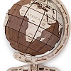 Сборная модель Eco-Wood-Art Глобус (коричневый)