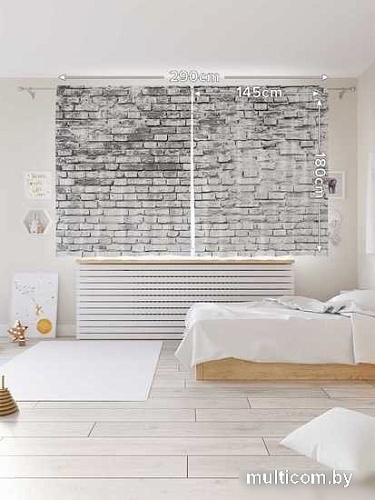 Комплект штор JoyArty Старые кирпичи 1.45x1.8 м (2 шт)