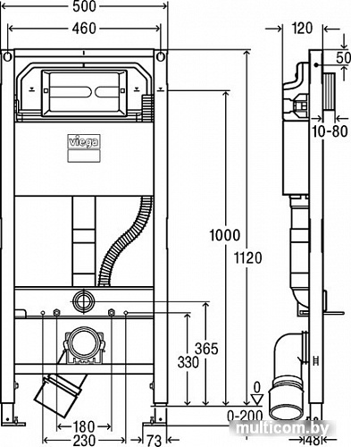 Инсталляция для унитаза Viega Prevista Dry 8522.10 792 862