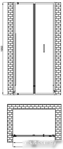 Душевая дверь Berges Wasserhaus Legos LS-4 90 062028