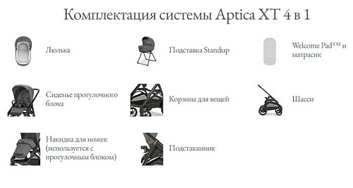 Универсальная коляска Inglesina Aptica XT Duo (3 в 1, taiga green)