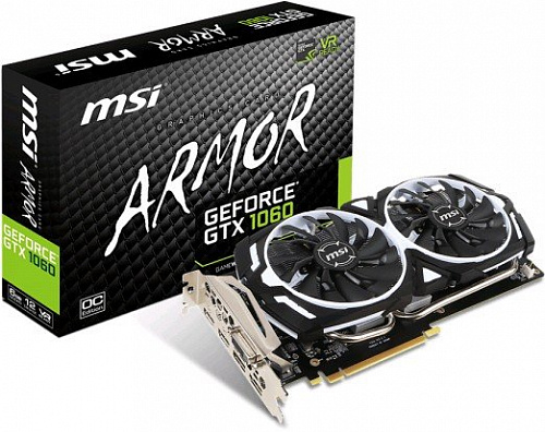 Видеокарта MSI Geforce GTX 1060 Armor 6GB GDDR5 [GTX 1060 ARMOR 6G OCV1]