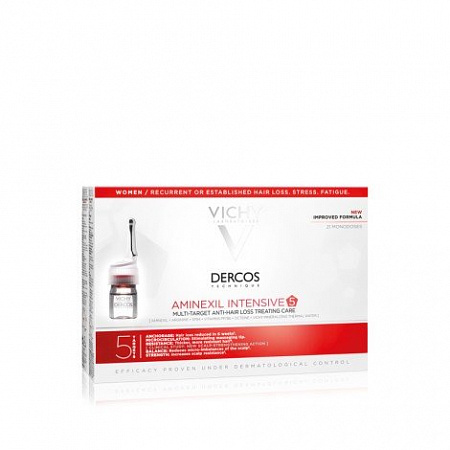 Vichy Dercos Aminexil Intensive 5 против выпадения для женщин 21 шт