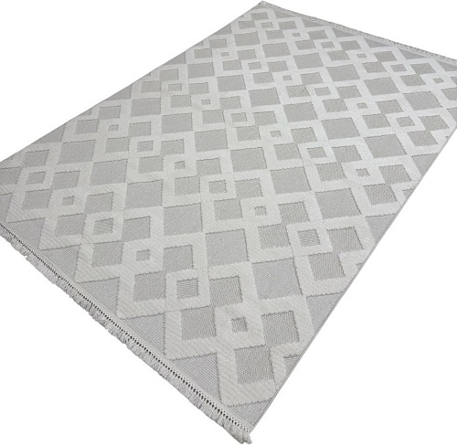 Ковер для жилой комнаты Radjab Carpet Поло Прямоугольник EN 261 12567RK (2.4x3.4, Cream)