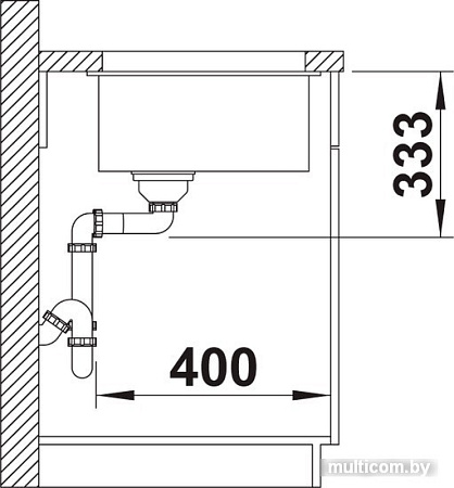 Кухонная мойка Blanco Rotan 500-U 526098 (черный)