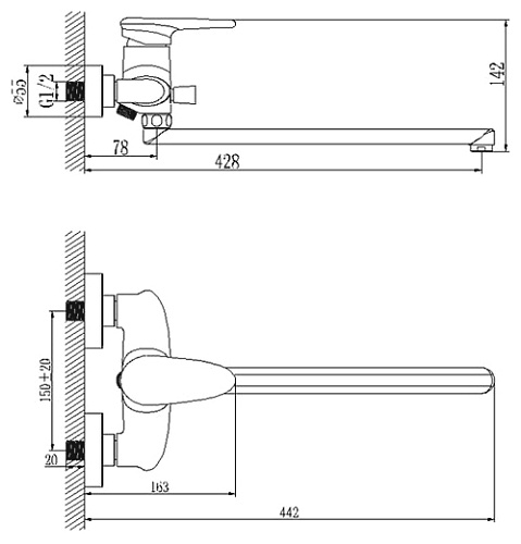 Однорычажный смеситель Lemark Status LM4451C
