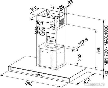 Кухонная вытяжка Franke Neptune FNE 925 XS 325.0541.091
