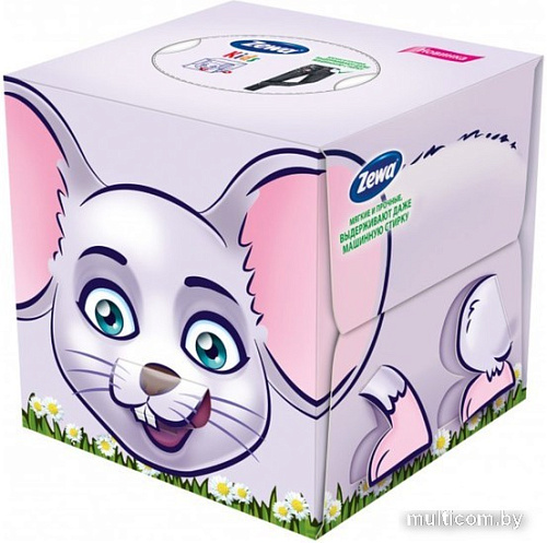 Бумажные салфетки Zewa Kids 3D Box 3 слоя (60 шт)