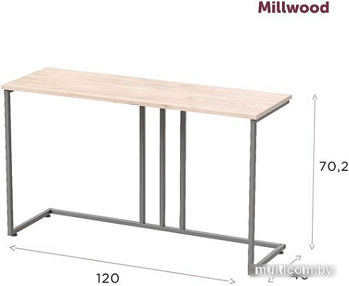 Консольный стол Millwood Лиссабон 1 (дуб белый craft/белый)