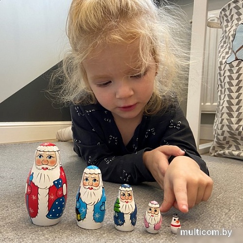 Развивающая игра Брестская Матрешка Дед Мороз (набор 5 шт)