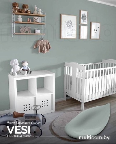 Краска Finntella Foxy Lapselli Matte Vesi F-50-1-9-FL277 9 л (зеленый, серый)
