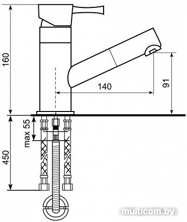 Смеситель Ulgran U-009 342 (графитовый)