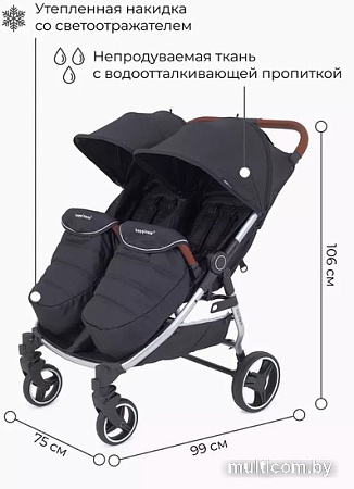 Коляска прогулочная «книга» Rant Mowbaby Tandem MB170 (black)