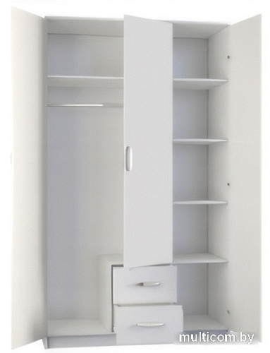 Шкаф распашной Anrex Romano 3D2S (белый)