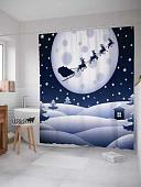 Шторка-занавеска для ванны JoyArty Рождественское чудо sc_3364