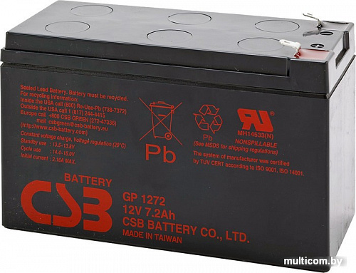 Аккумулятор для ИБП CSB GP1272 F2 (12В/7.2 А&middot;ч)