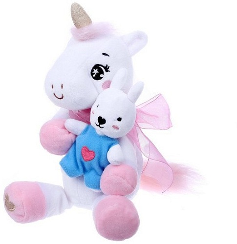 Классическая игрушка Pomposhki Единорожка с зайкой 5450742