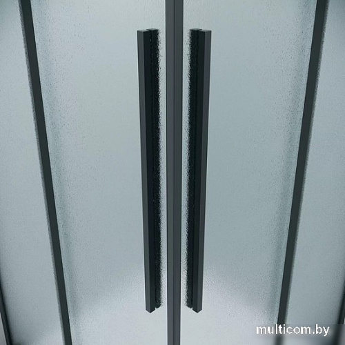 Душевой уголок Grossman Galaxy 90x90x195 300.K33.01.9090.21.02 (черный матовый/шиншилла стекло)