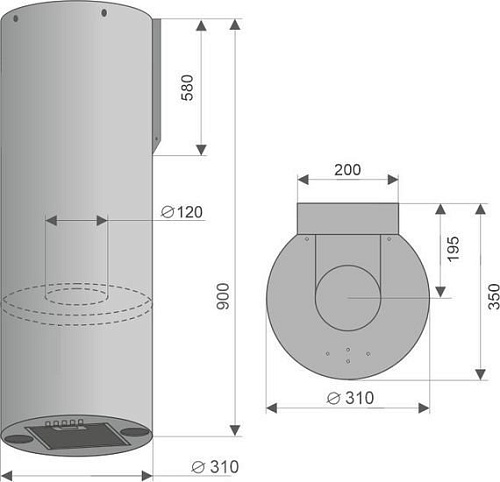 Кухонная вытяжка Konigin Beauty 31 (черный)