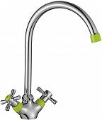 Смеситель Decoroom DR46028 (хром/зеленый)