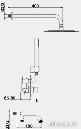 Душевая система Vieir 403564-G