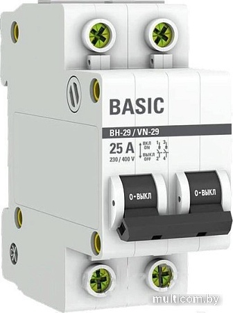 Выключатель нагрузки EKF Basic 2P 25А ВН-29 SL29-2-25-bas