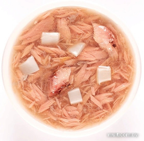 Лакомство для кошек Деревенские лакомства Суп из тунца с кальмаром и макрелью 35 г