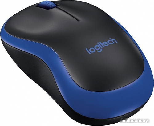 Мышь Logitech M185 (черный/синий)