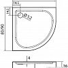 Душевой поддон NEW TRENDY Domio 90x90 B-0350