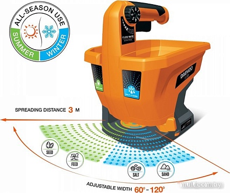 Разбрасыватель-сеялка Daewoo Power DASP 321Li SET (с 1-им АКБ)