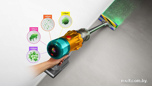 Пылесос Dyson V12 Detect Slim Absolute hepa (золотой)