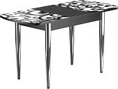 Обеденный стол Васанти плюс БРФ 100/132x60/1Р (черный/хром/№122)