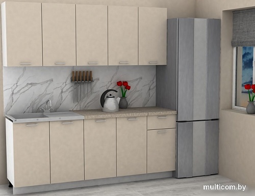 Готовая кухня ЭлиГард Lion 2.0 (персидский жемчуг/малага)