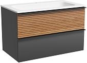 Sancos Тумба под умывальник Delta DL80GR (дуб красный/графит)