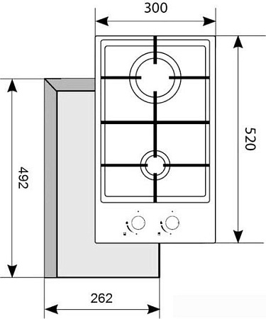 Варочная панель Akpo PGA 302 FGC (белый)