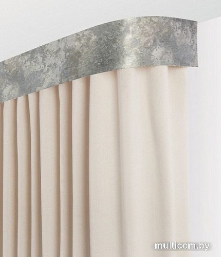 Карниз для штор Legrand Венециано с поворотами 7см 2.0 2-х рядный (2 м, серый шелк)