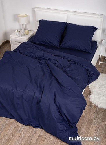 Постельное белье Миланика Индиго 1.5сп (поплин г/к)