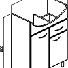 Runo Тумба с умывальником Runo Уют 60 с ящиком + Уют 60 (напольная)