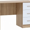 Стол Памир ПКС-3 (дуб сонома/белый глянец)