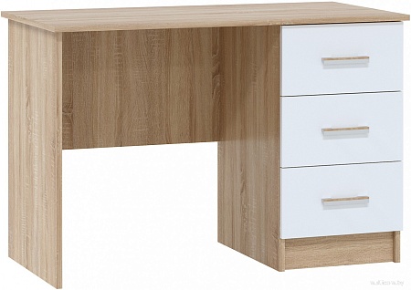 Стол Памир ПКС-3 (дуб сонома/белый глянец)