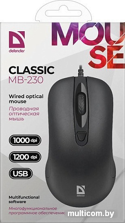 Мышь Defender Classic MB-230 (4 кнопки)