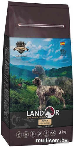 Сухой корм для собак Landor Adult Lamb with Rice 3 кг