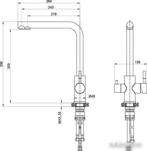 Смеситель Olive's Balear 13450BLB