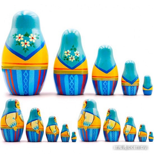 Развивающая игра Брестская Матрешка Девушка в немецком платье Dirndl (набор 5 шт)