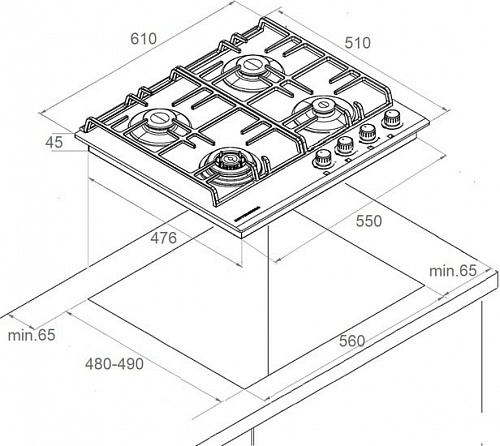 Варочная панель KUPPERSBERG FS 63 X
