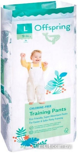 Трусики-подгузники Offspring L 9-14кг Тропики (36 шт)