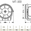Вытяжной вентилятор CATA MT-150
