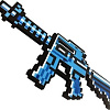 Автомат игрушечный Pixel Crew М4 8Бит пиксельный 39 см TM88431