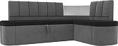 Угловой диван Mebelico Тефида 107514 (правый, черный/серый)